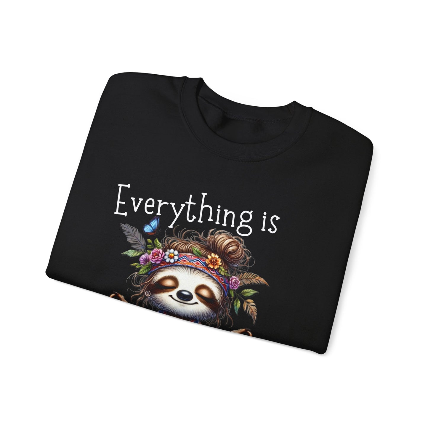 Everything is Energy Sloth Sweatshirt, Cute Animal Sweater, Gift for Nature Lovers, Cozy Crewneck for All Seasons, Mindfulness gift for her