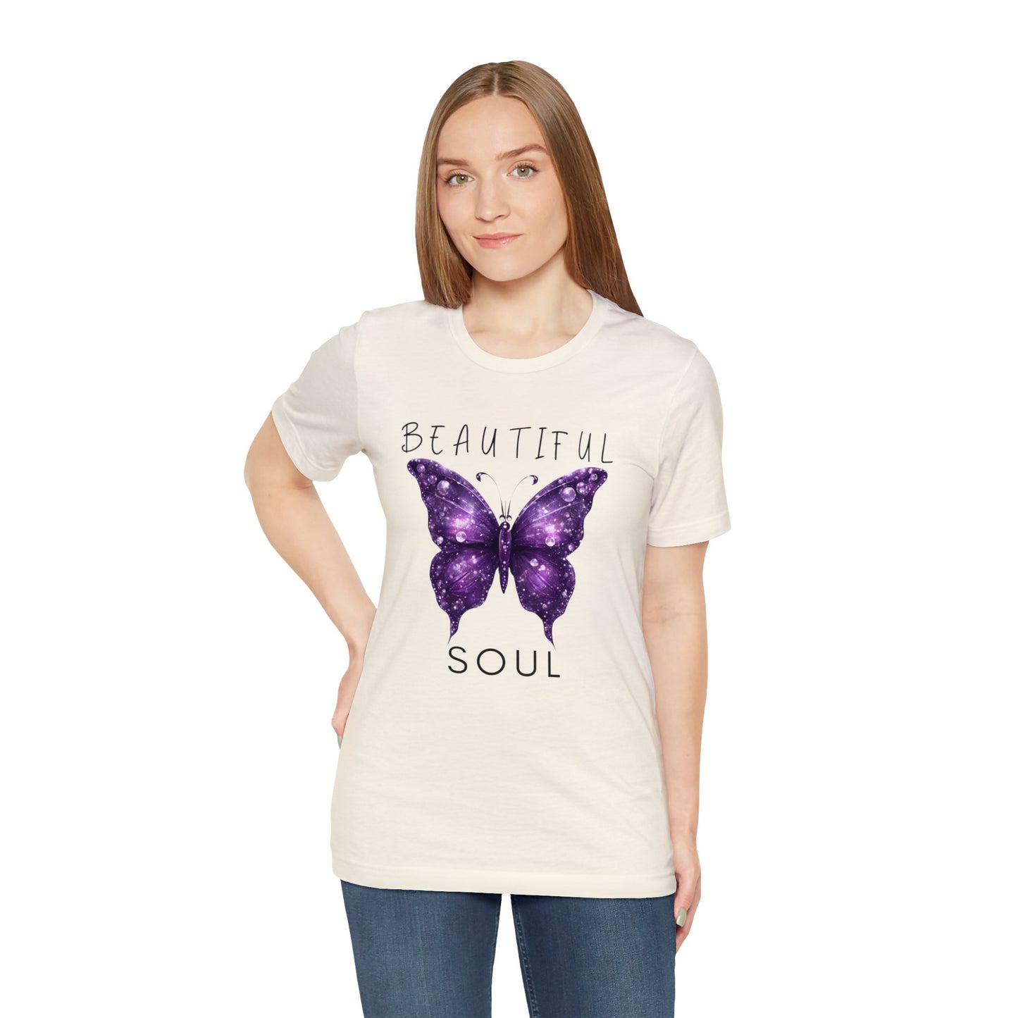 Beautiful Soul womens butterfly T-shirt, positivr motivational inspirational Shirt, encouraging Tee, Beautiful Soul gift, Trendy gifts for her,