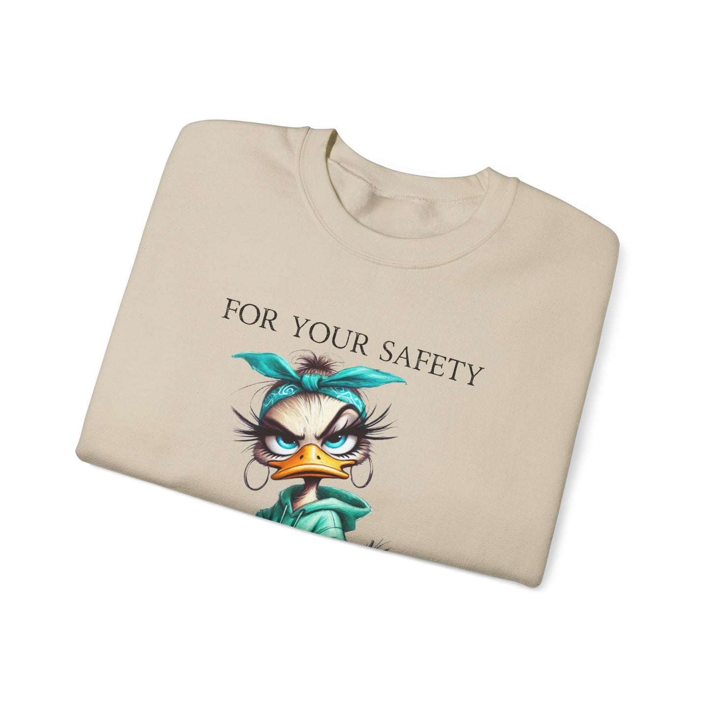 Funny duck Sweatshirt for women| Quirky Crewneck for Humor Lovers | Great Gift Idea for Friends, sassy shirt for her, Just for Laughs shirt