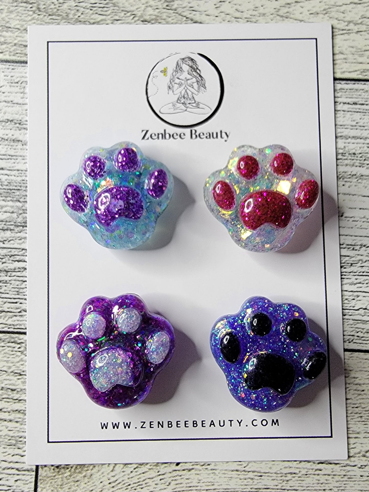 Dog paw print photo picture magnets set, puppy paw mini magnets, cute magnets, decorative board office magnets, doggie gifts for her, friend
