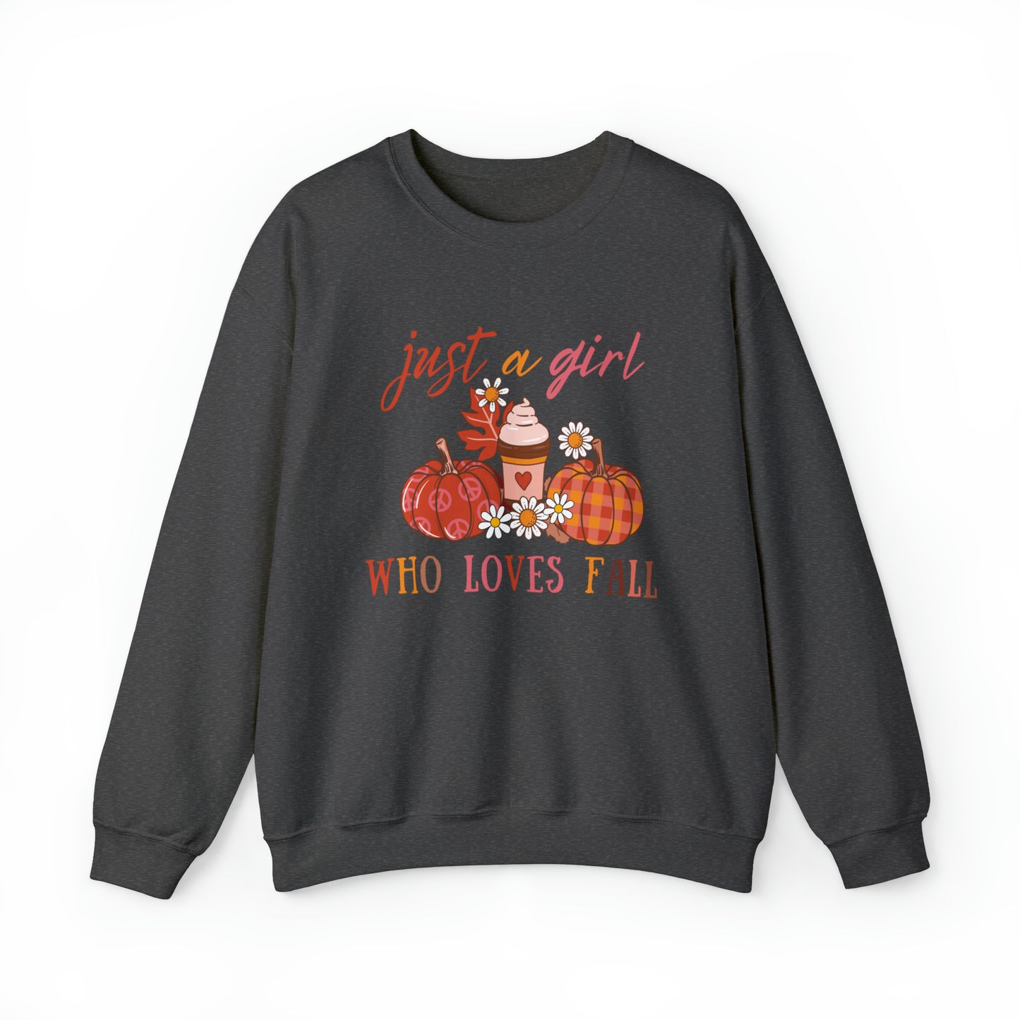 just a girl loves Fall Sweatshirt, pumpkin sweatshirt, cute fall shirt for women, Halloween sweatshirt, pumpkin shirt, Thanksgiving shirt, womens fall long sleeve, women fall sweatshirt.