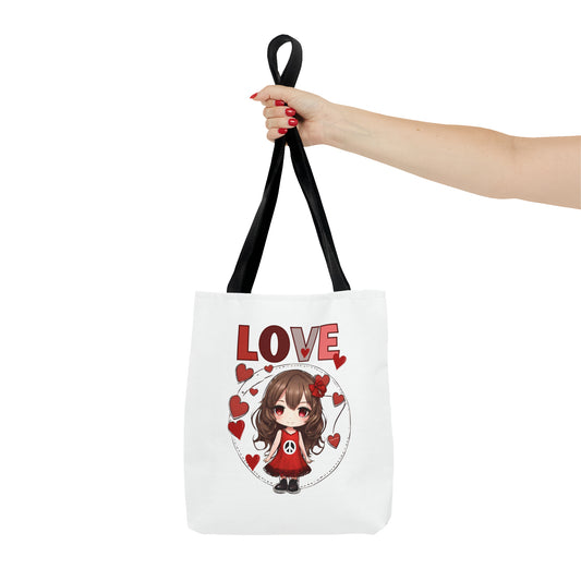 Valentine's Love cute trendy tote bag,bag for books, weekender bag tote, small craft tote bag, hippy bag, valentine's gift for her