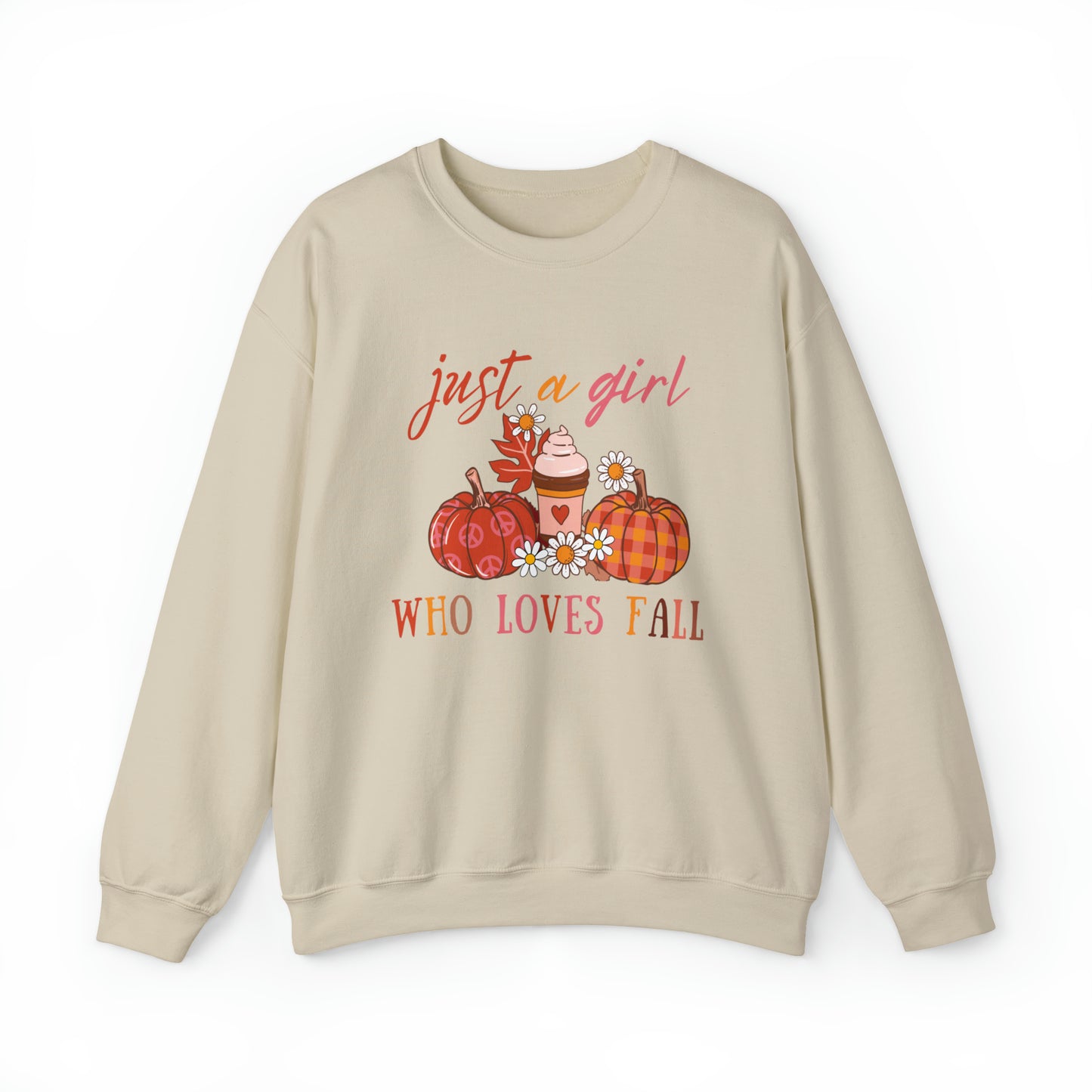 just a girl loves Fall Sweatshirt, pumpkin sweatshirt, cute fall shirt for women, Halloween sweatshirt, pumpkin shirt, Thanksgiving shirt, womens fall long sleeve, women fall sweatshirt.