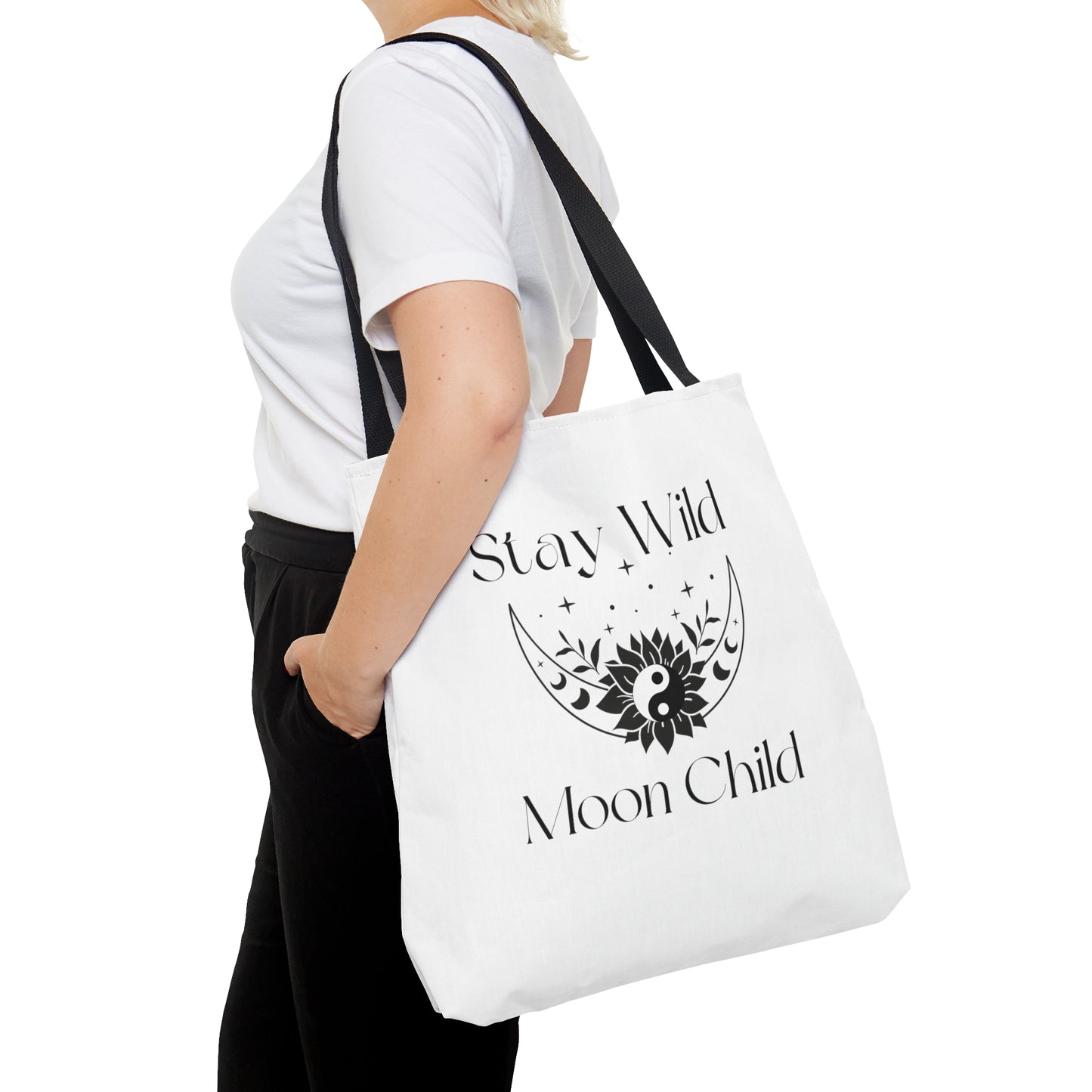Stay wild moon child travel tote Bag, trendy tote bag, work tote bag, books tote bag