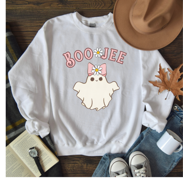 Boo Jee sweatshirt, Halloween ghost sweatshirt, Spooky season shirt, Boo Jee shirt, Spooky Vibes sweatshirt, Funny Halloween shirt