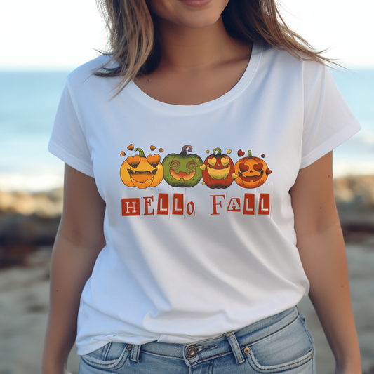 Hello Fall tshirt, Hello Fall tshirt, Fall Shirt, Hello Fall, Fall shirts women, Hello Fall shirt, Halloween shirt, Pumpkin shirt, Fall Tee