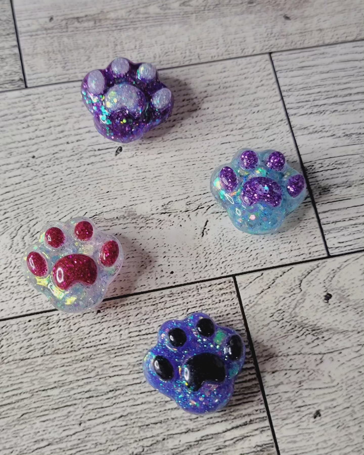 Dog paw print photo picture magnets set, puppy paw mini magnets, cute magnets, decorative board office magnets, doggie gifts for her, friend
