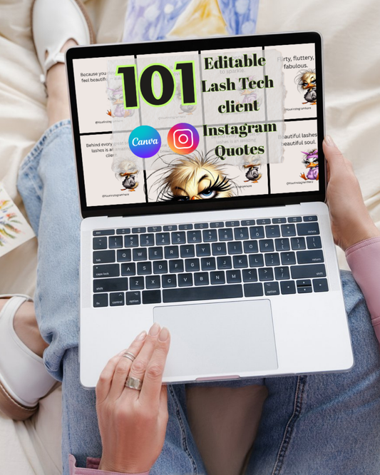 101 Editable Instagram Post Templates for Lash Techs, Estheticians & Salon Owners | Canva Social Media Quotes