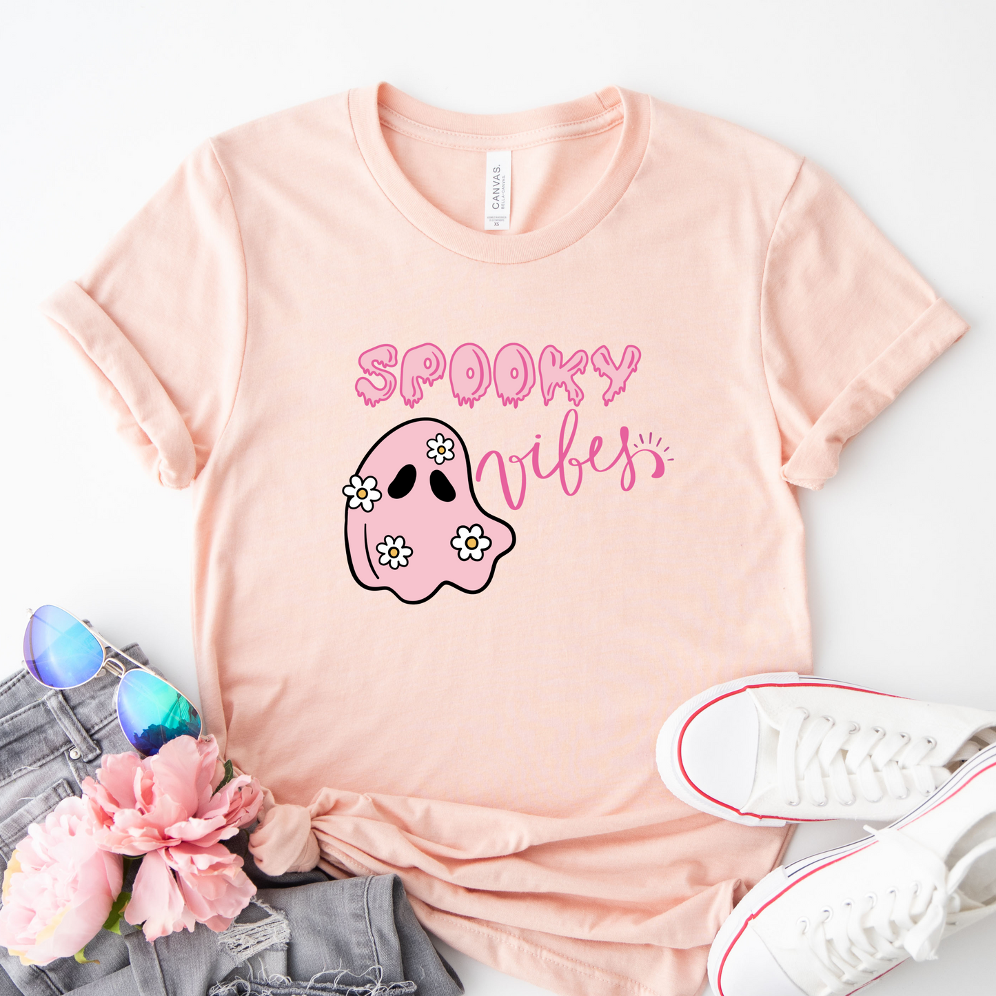 Spooky vibes shirt, spooky tshirt, Halloween shirt, cute Halloween t-shirt, spooky vibes tshirt, Halloween shirt, fall tshirt, spooky tee, Halloween cute shirt, funny tshirt, Halloween tee, Halloween shirt for women, gifts for her