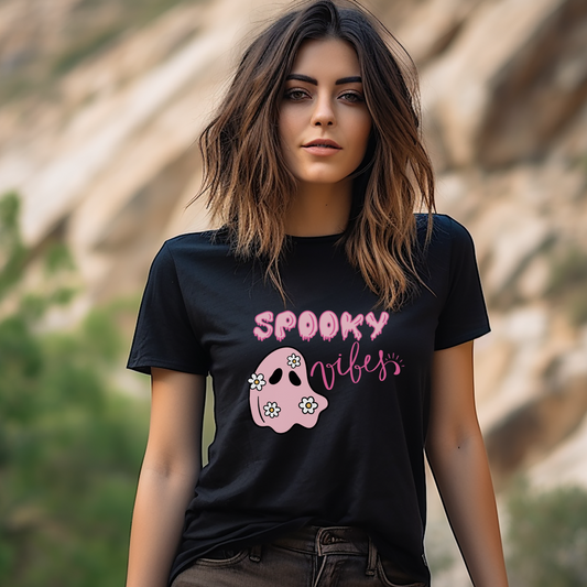 Spooky vibes shirt, spooky tshirt, Halloween shirt, cute Halloween t-shirt, spooky vibes tshirt, Halloween shirt, fall tshirt, spooky tee, Halloween cute shirt, funny tshirt, Halloween tee, Halloween shirt for women, gifts for her
