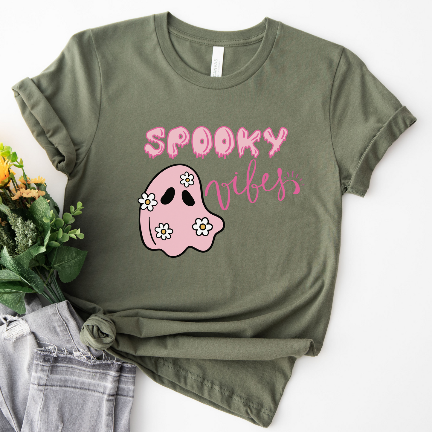 Spooky vibes shirt, spooky tshirt, Halloween shirt, cute Halloween t-shirt, spooky vibes tshirt, Halloween shirt, fall tshirt, spooky tee, Halloween cute shirt, funny tshirt, Halloween tee, Halloween shirt for women, gifts for her