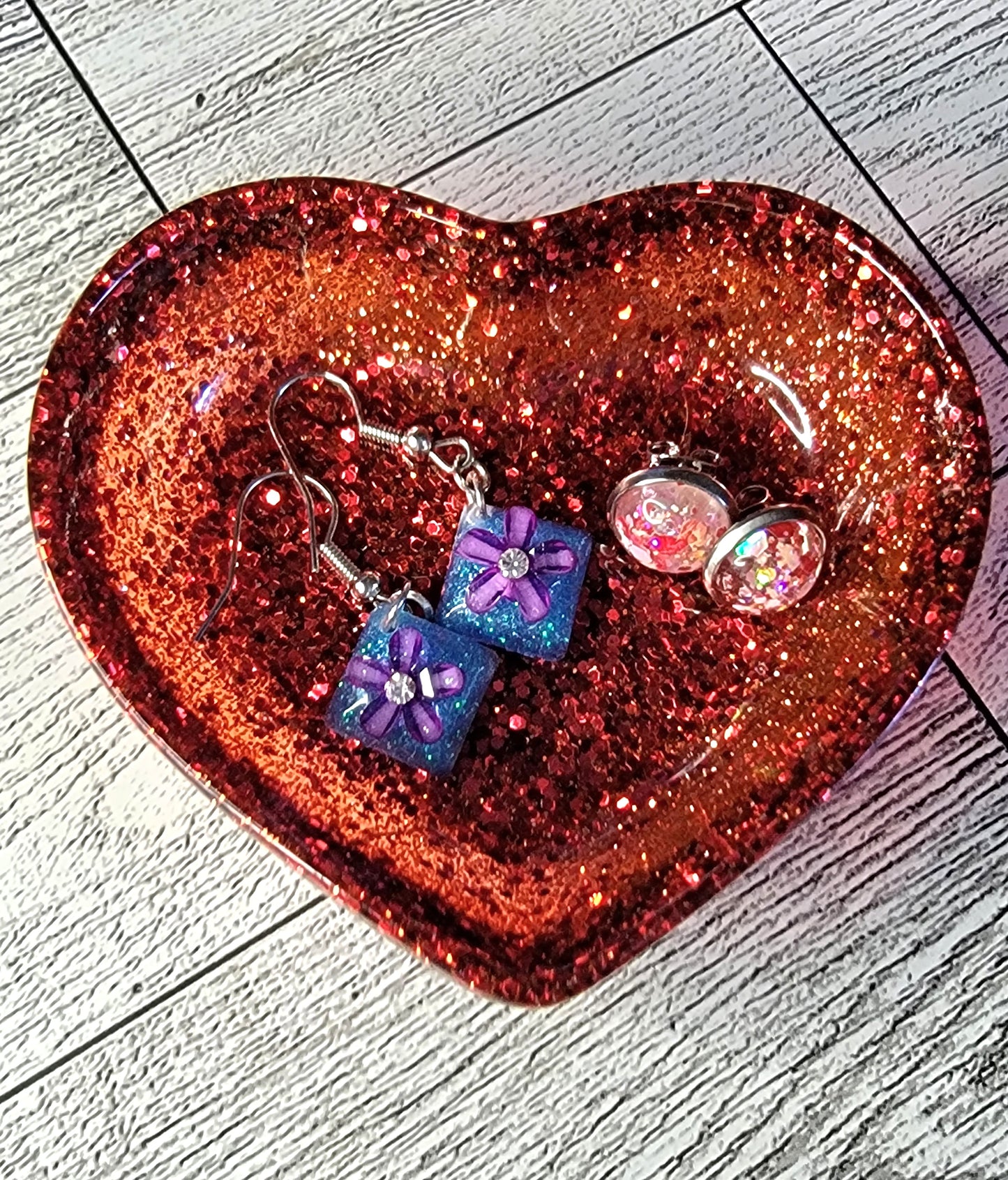 Heart Jewelry dish cute handmade trinket tray