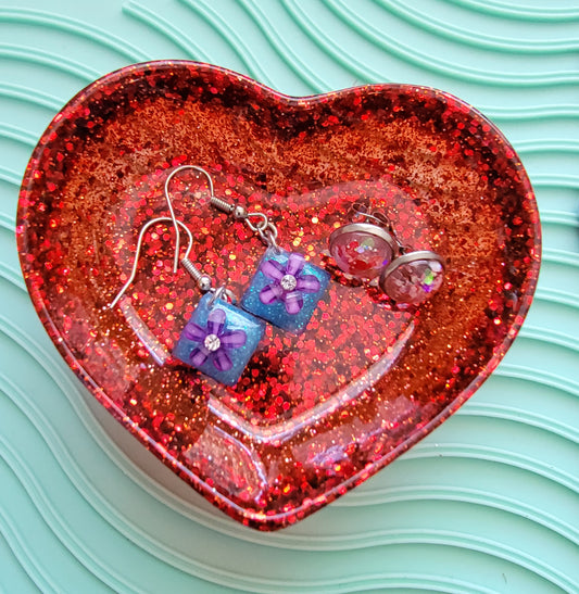Heart jewelry dish trinket tray