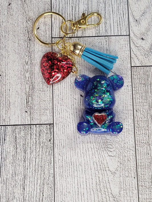 Bear Keychain, resin keychain, keyring for purse, handmade keychain, keychain for friends, cute keychain, gifts for teen