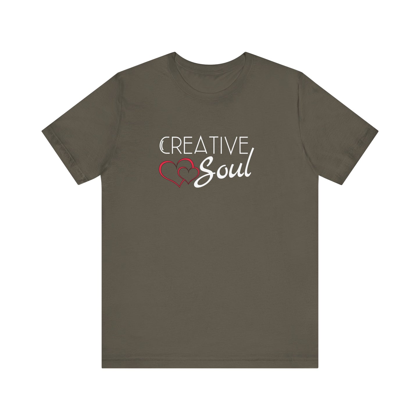 Creative Soul Women's motivational inspirational Tshirt, crafter Tee, simple heart Soul shirt, positive gift for her, friend teen