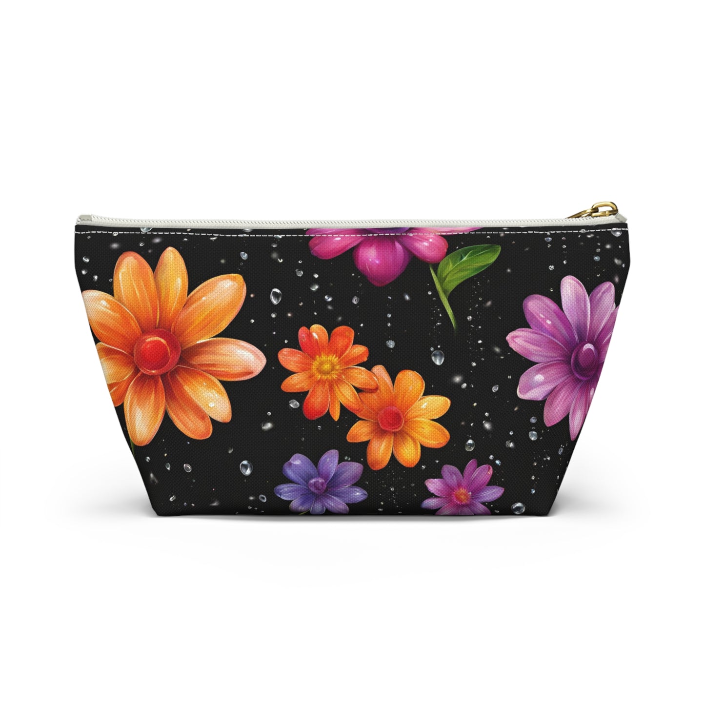 Floral Accessory Pouch, Flowers All Over Print, Makeup Bag, Cosmetic Case, Travel Organizer, Gift for Her, Floral Design