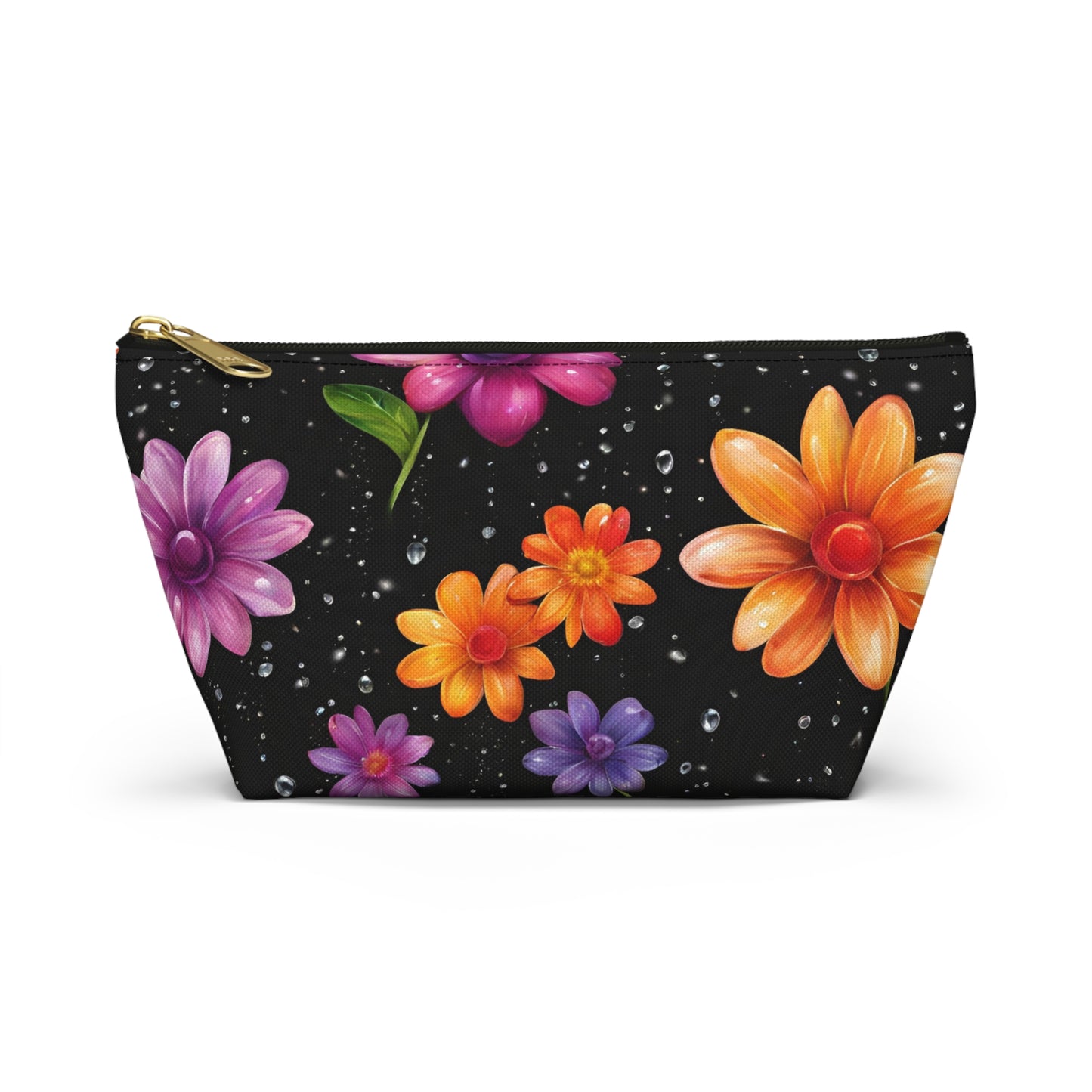 Floral Accessory Pouch, Flowers All Over Print, Makeup Bag, Cosmetic Case, Travel Organizer, Gift for Her, Floral Design