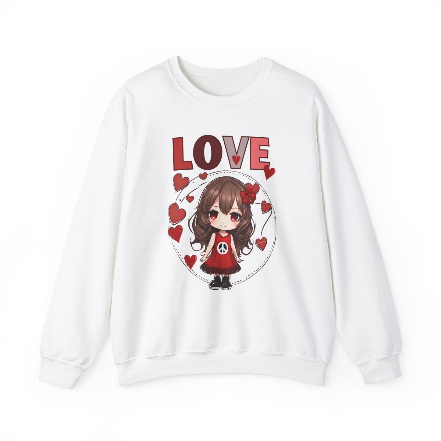 Valentine's love womens pullover crewneck Sweatshirt, Valentines Day gift outfit, teen sweater, Tween girl Sweatshirt, gifts for her, friend