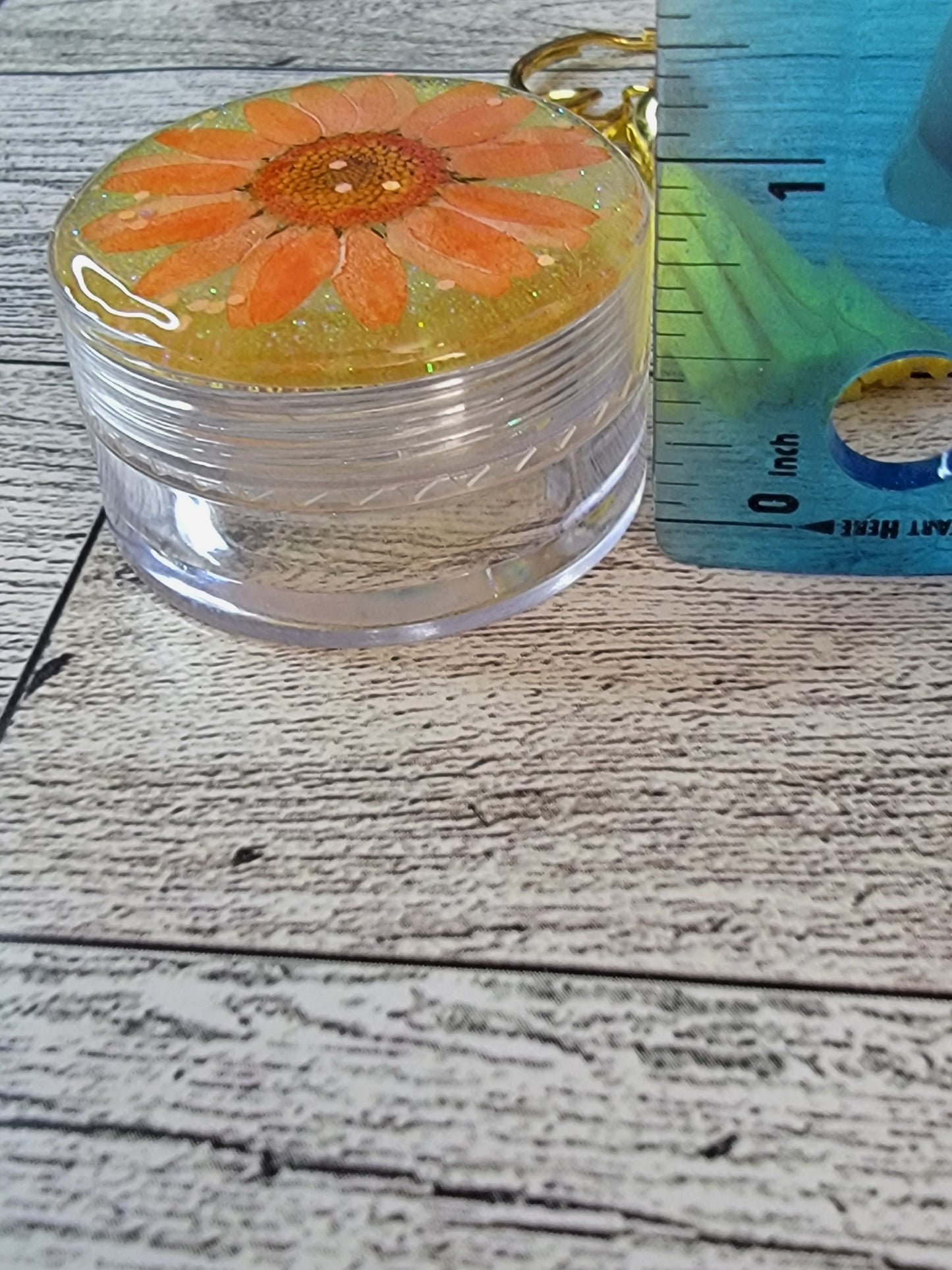 Dried flower keychain jar container, travel pill case, Pill Jar, stash jar, Jewelry Holder Keychain, jewelry case, gifts for her