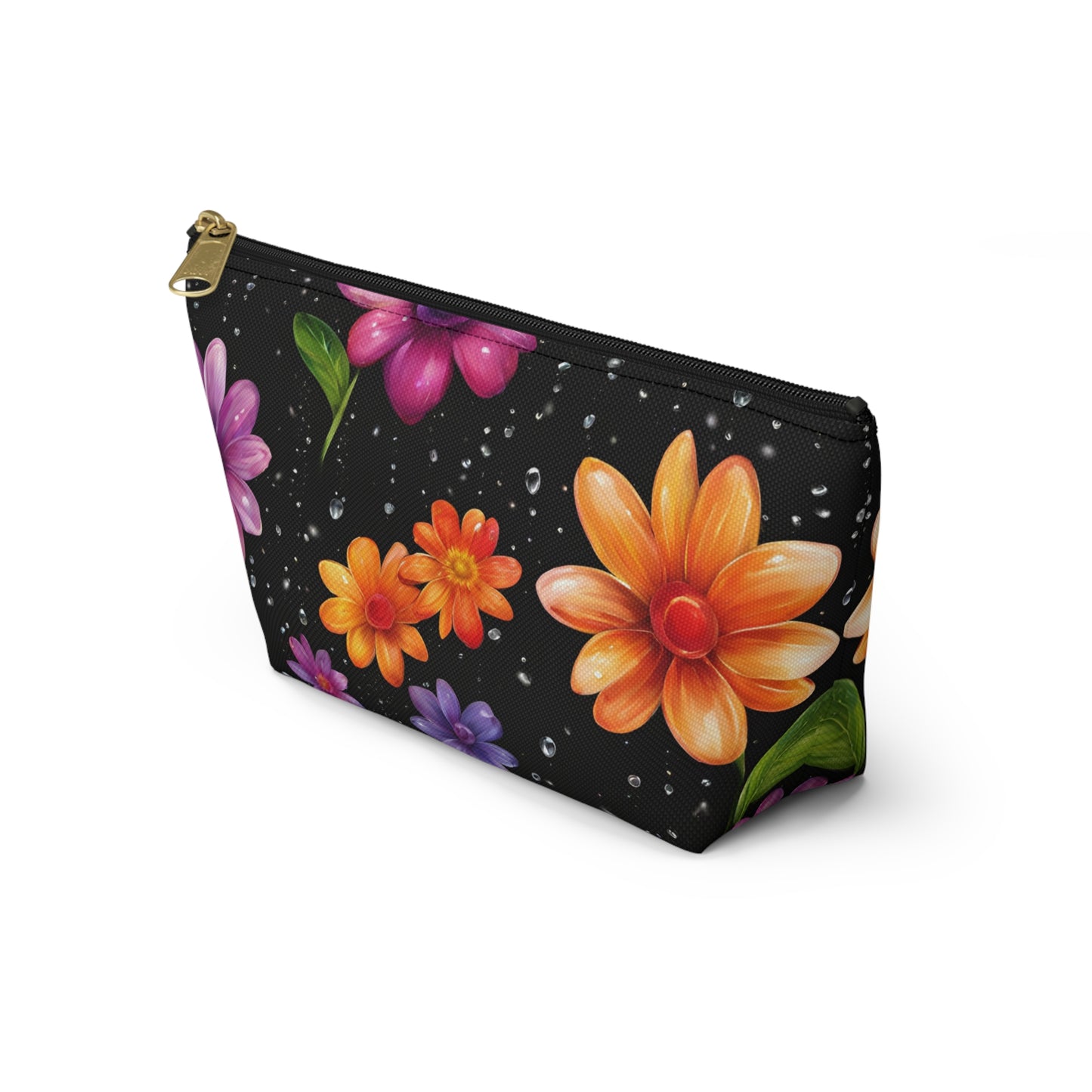 Floral Accessory Pouch, Flowers All Over Print, Makeup Bag, Cosmetic Case, Travel Organizer, Gift for Her, Floral Design