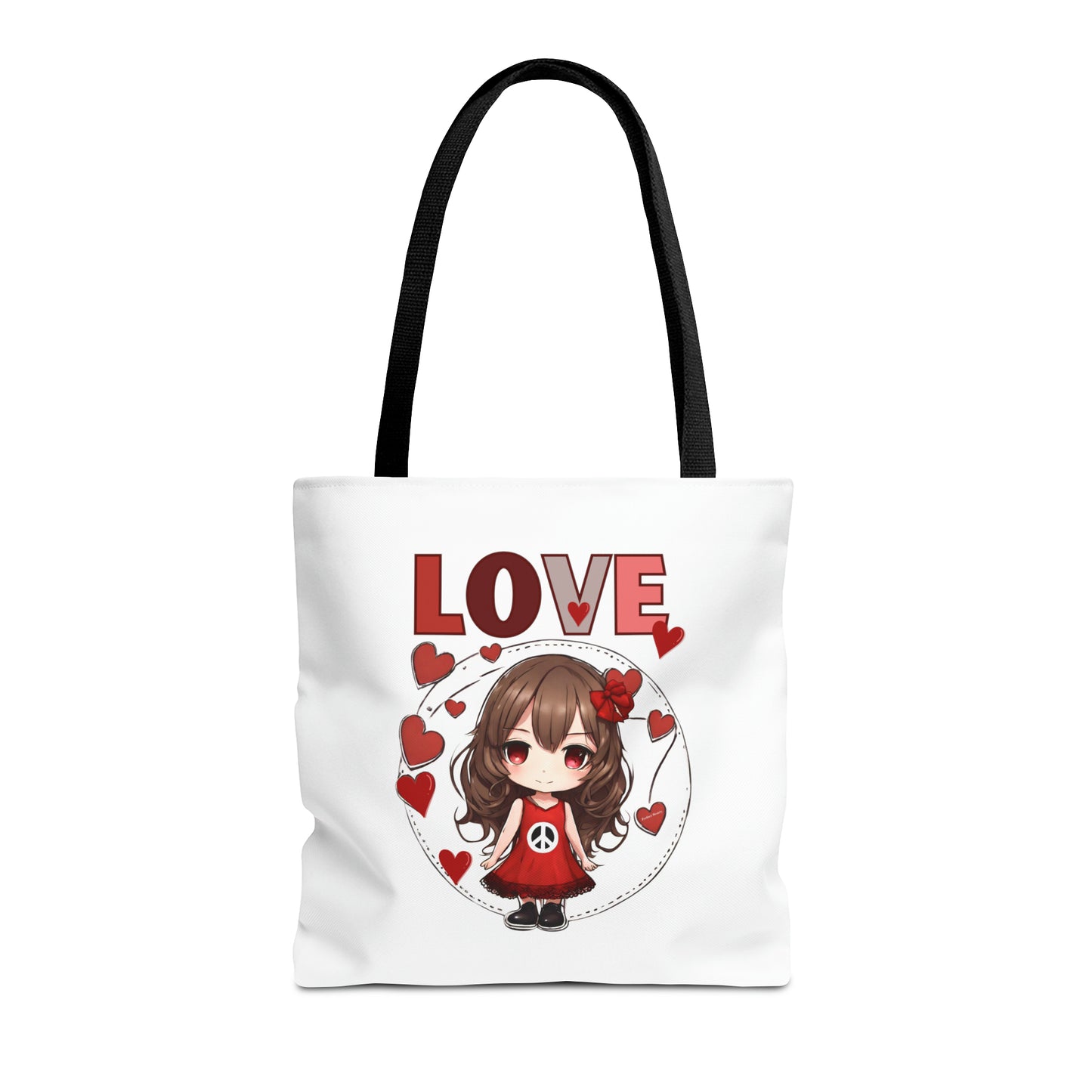 Love cute trendy tote bag, bag for books, weekender tote bag, small craft tote bag, hippie bag, valentine's gift for her