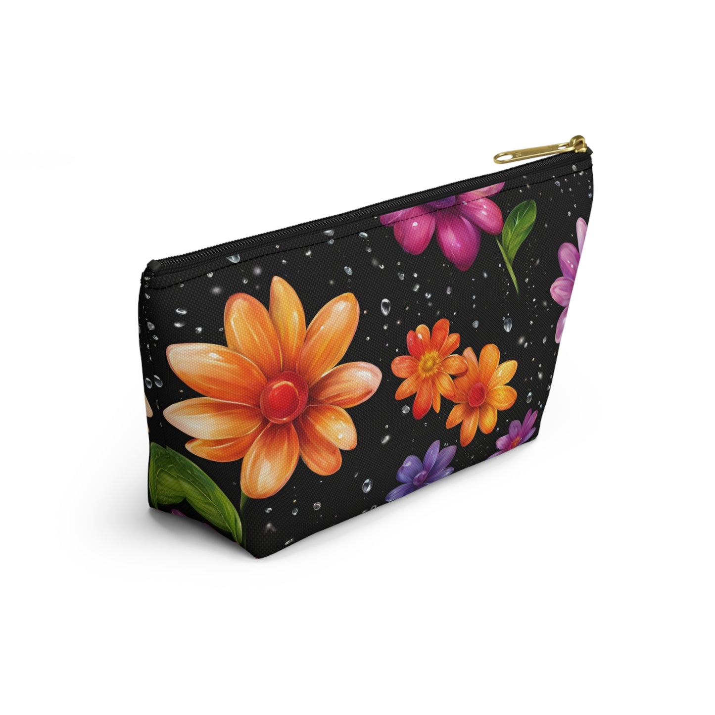 Floral Accessory Pouch, Flowers All Over Print, Makeup Bag, Cosmetic Case, Travel Organizer, Gift for Her, Floral Design