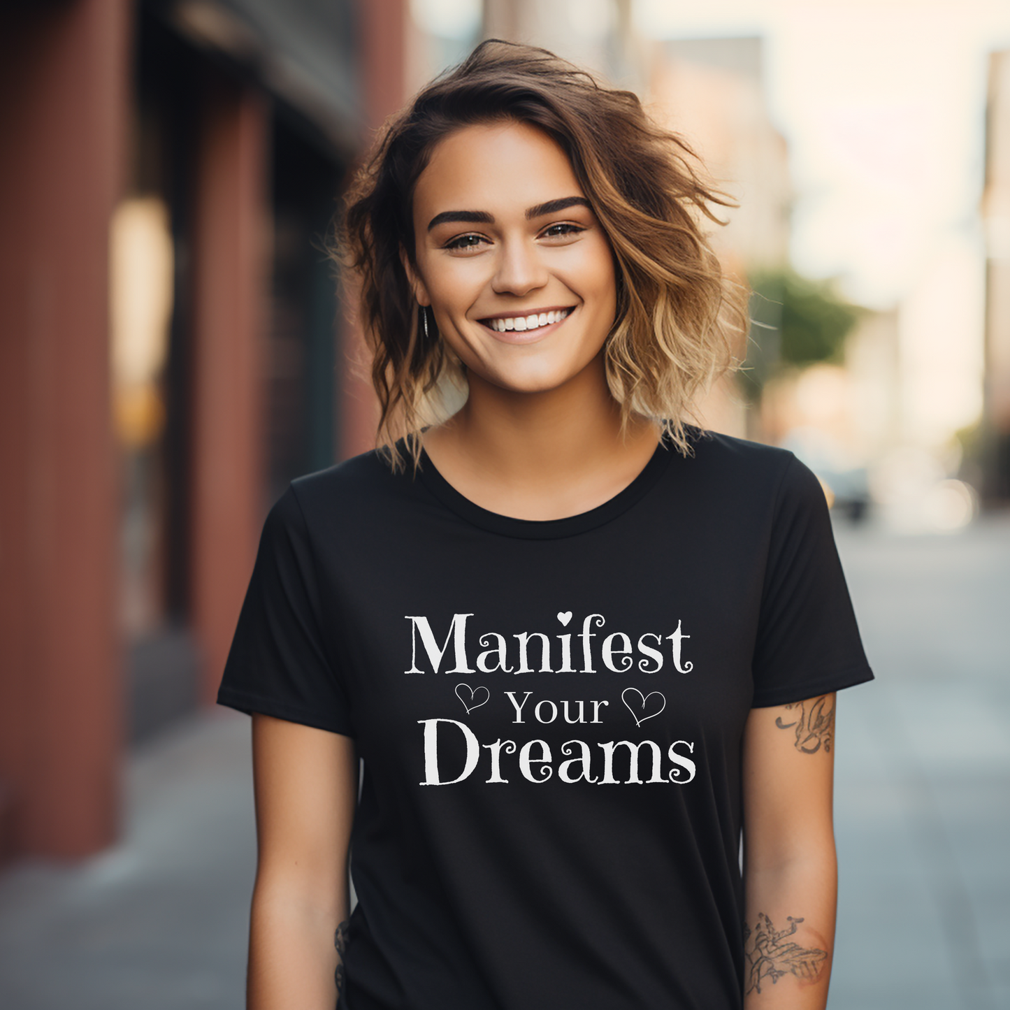 Manifest your dreams inspirational T-shirt,  motivational shirt, minimalist shirt, graphic tee for women, empowerment tshirt, positive tee