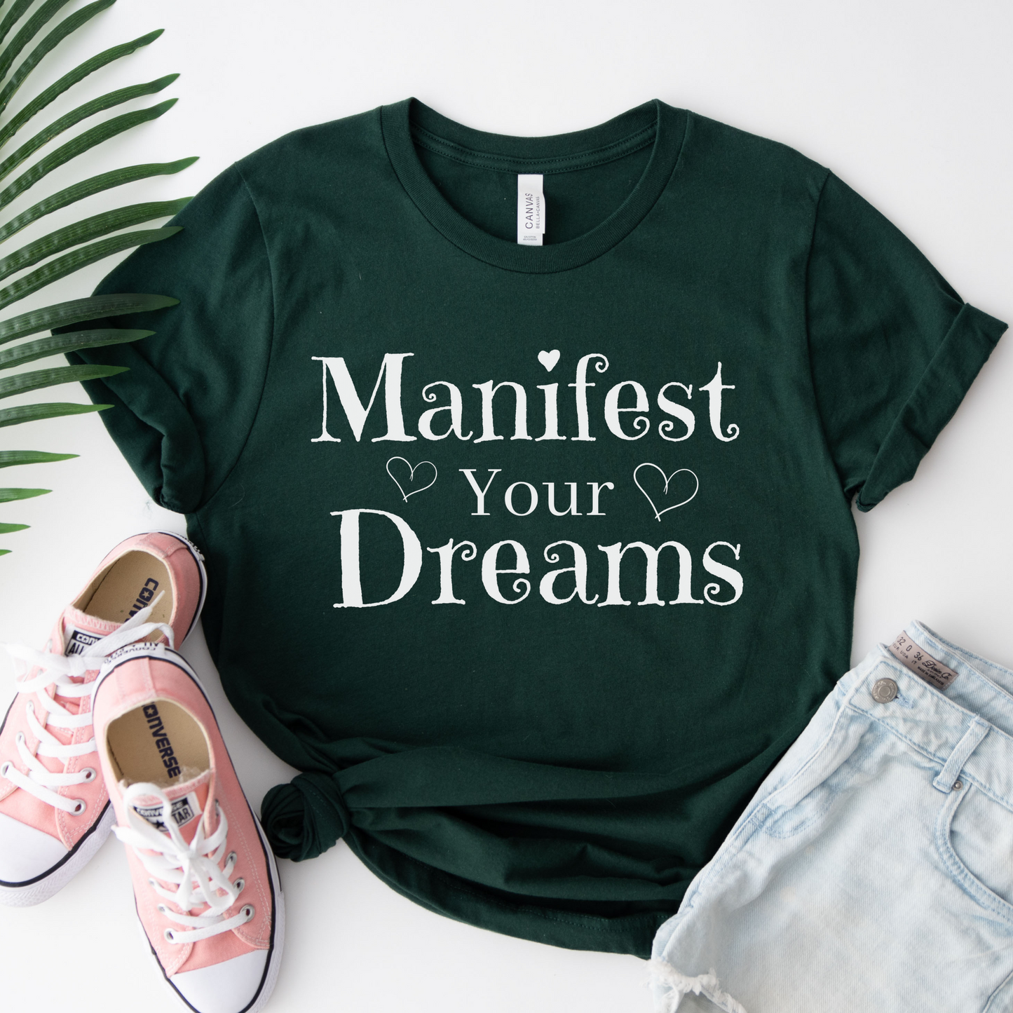 Manifest your dreams inspirational T-shirt,  motivational shirt, minimalist shirt, graphic tee for women, empowerment tshirt, positive tee