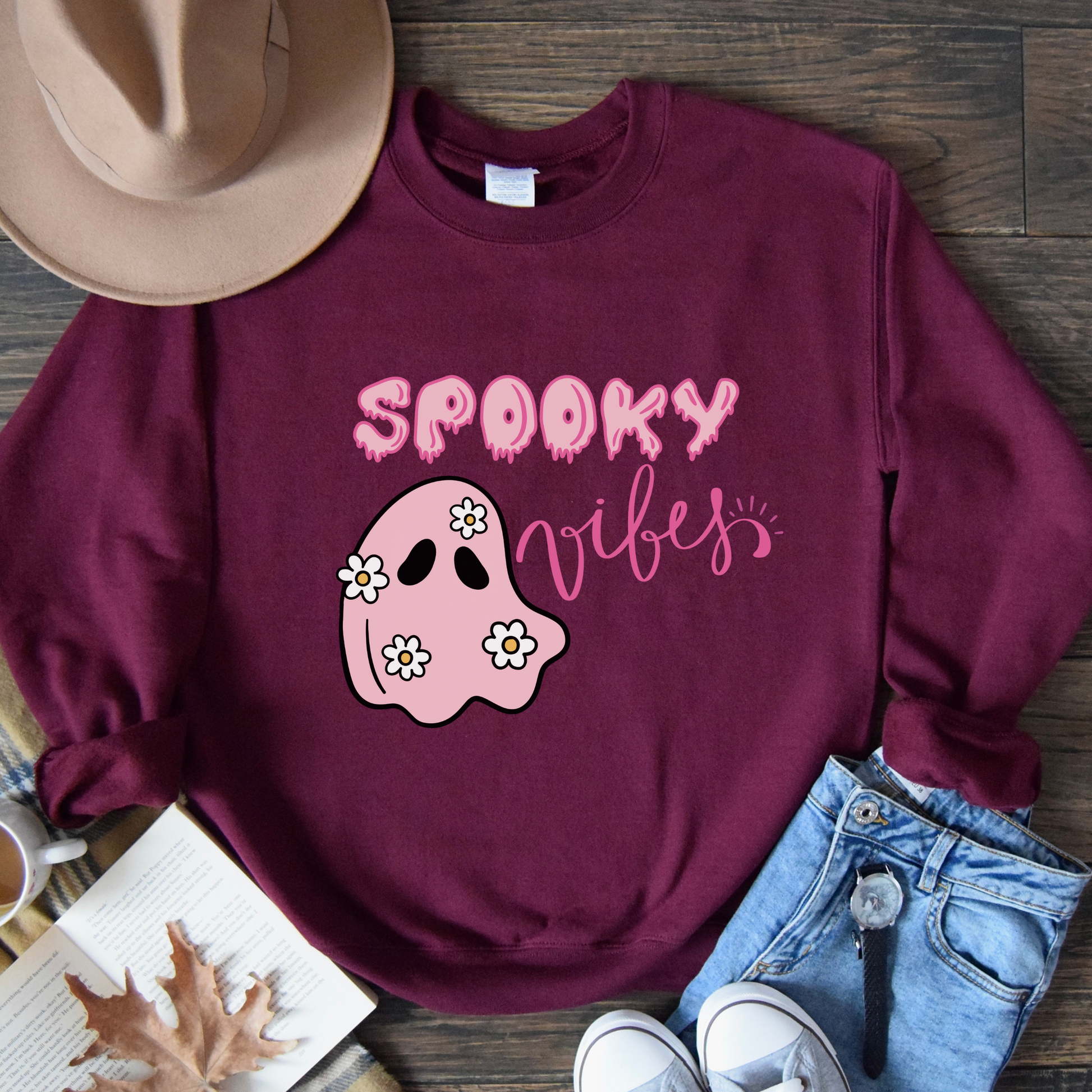 Spooky Vibes Sweatshirt, Spooky Vibes sweatshirt, Halloween Sweatshirt, Halloween shirt, Spooky Halloween shirt, funny Halloween shirt, Ghost shirt, Fall Shirt, 2023 Halloween Sweatshirt, Halloween Gifts for her.