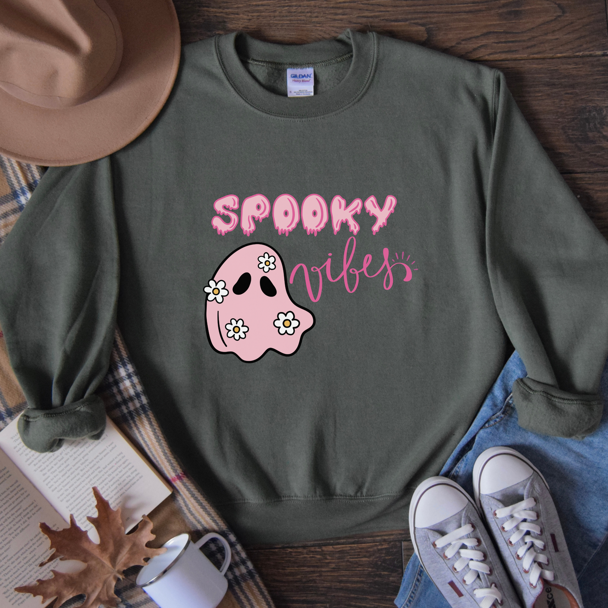 Spooky Vibes Sweatshirt, Spooky Vibes sweatshirt, Halloween Sweatshirt, Halloween shirt, Spooky Halloween shirt, funny Halloween shirt, Ghost shirt, Fall Shirt, 2023 Halloween Sweatshirt, Halloween Gifts for her.