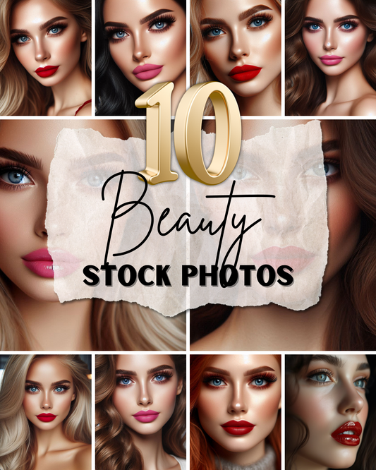 Aesthetic AI Beauty Stock Photos • Skincare Spa Images for Estheticians & Beauty Salons • Digital Download for small business branding