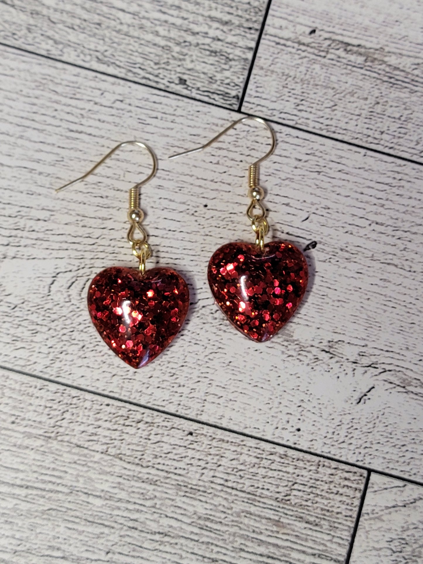 Red Heart's Valentine's cute dangle drop earrings, Valentine's jewelry for women, simple heart earrings, gifts for her